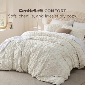 Boho Tufted Neutral Duvet Cover – Textured Earth Tone Bedding Set