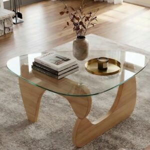 Modern small storage cabinet with shelves in minimalist room