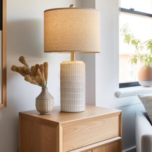 Neutral Ceramic Bedside Table Lamp