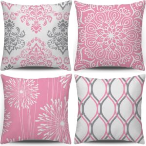 Neutral Textured Farmhouse Throw Pillow