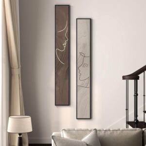 Vertical Neutral Abstract Art Prints – Set of 3